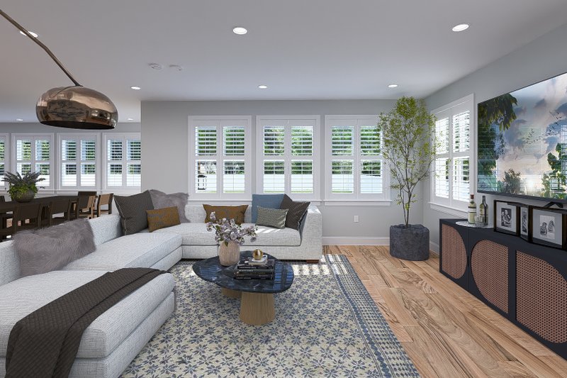 Architectural House Design - Interior - Family Room 2 for Farmhouse House Plan #1060-245 - 3 bed, 2.5 bath