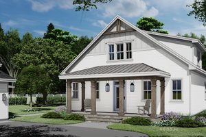 Exterior - Rear Elevation for Farmhouse House Plan #51-1265 - 3 bed, 3.5 bath