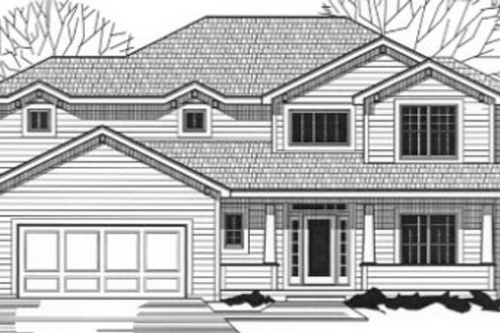 Exterior - Front Elevation for Traditional House Plan #67-812 - 4 bed, 3 bath