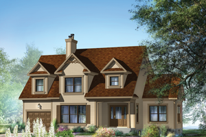 Country Exterior - Front Elevation Plan #25-4709