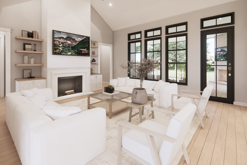 Home Plan - Interior - Family Room for Farmhouse House Plan #1074-81 - 4 bed, 3.5 bath