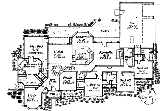 Floor Plan - Main Floor for European House Plan #310-640 - 4 bed, 3.5 bath