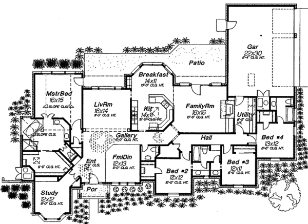 Dream House Plan - European Floor Plan - Main Floor Plan #310-640