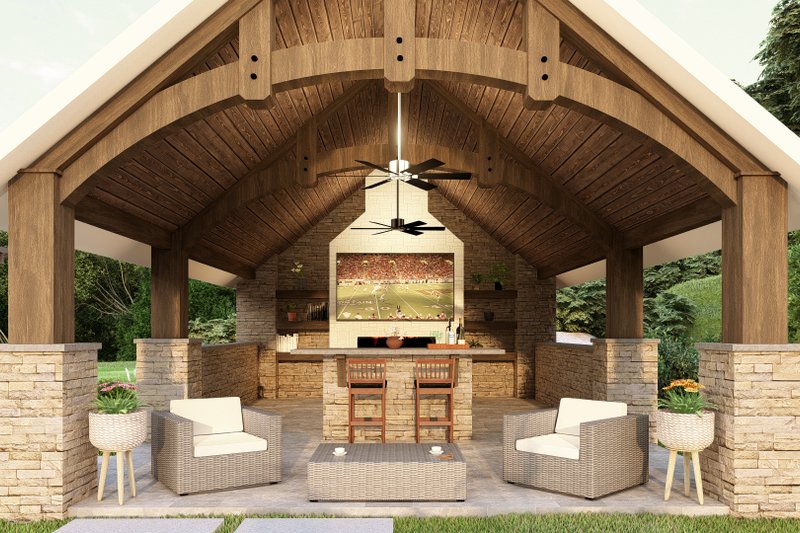 Architectural House Design - Exterior - Outdoor Living for Contemporary House Plan #1064-333, 0 bath