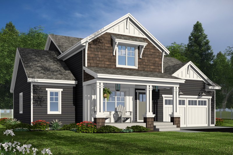House Blueprint - Exterior - Front Elevation 6 for Bungalow House Plan #51-1361 - 4 bed, 3.5 bath