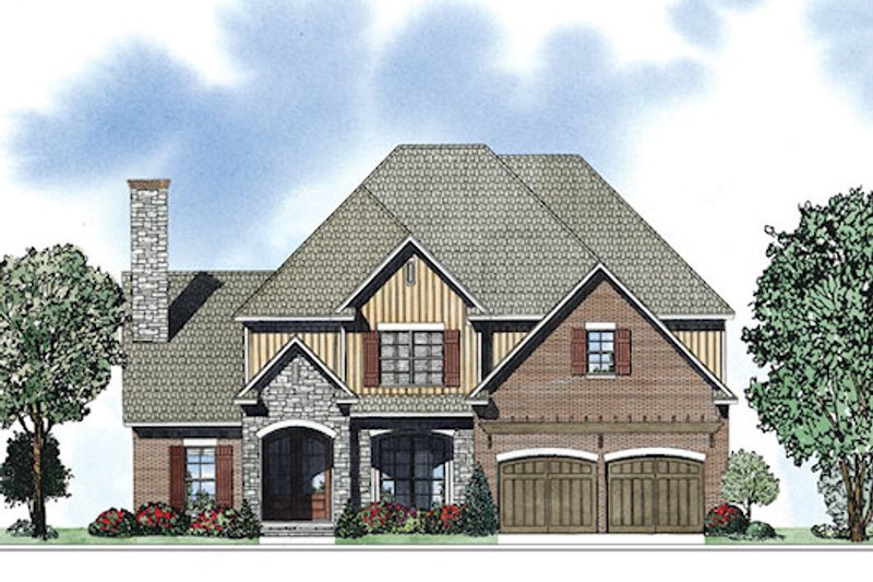 Architectural House Design - European Exterior - Front Elevation Plan #17-2415