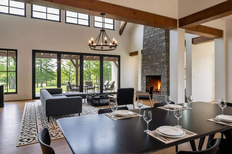 House Blueprint - Interior - Dining Room for Farmhouse House Plan #80-228 - 4 bed, 2.5 bath