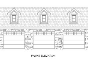 Exterior - Front Elevation 3 for Southern House Plan #932-849 - 1 bed, 1 bath