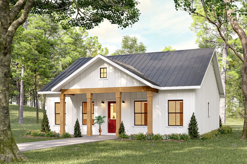 House Blueprint - Cottage Exterior - Front Elevation Plan #44-304