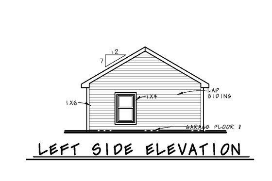 Exterior - Other Elevation for Traditional House Plan #20-2449, 0 bath