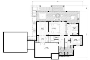 Floor Plan - Lower Floor for Modern House Plan #928-396 - 4 bed, 3 bath