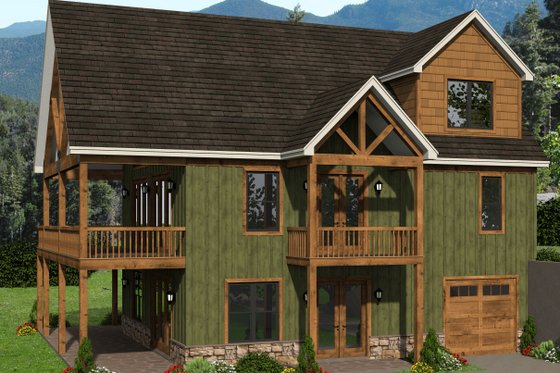 Exterior - Front Elevation 3 for Country House Plan #932-334 - 3 bed, 3 bath