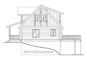 Exterior - Other Elevation for Log House Plan #117-122 - 2 bed, 2.5 bath
