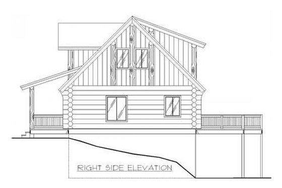 Exterior - Other Elevation for Log House Plan #117-122 - 2 bed, 2.5 bath