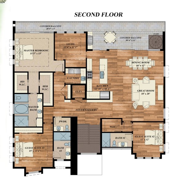 Contemporary Floor Plan - Main Floor Plan #548-39