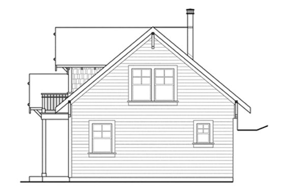 Exterior - Other Elevation 1 for Craftsman House Plan #124-554 - 1 bed, 1 bath