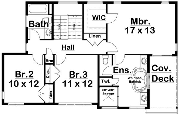 House Plan Design - Contemporary Floor Plan - Upper Floor Plan #126-232