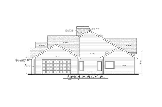 Exterior - Other Elevation 1 for Farmhouse House Plan #20-2566 - 4 bed, 3.5 bath