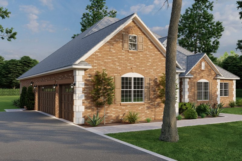 House Plan Design - Exterior - Front Elevation 3 for European House Plan #17-2060 - 4 bed, 3 bath