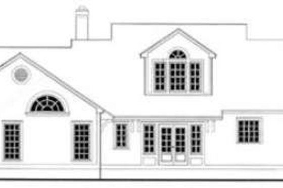 Exterior - Rear Elevation for Southern House Plan #406-197 - 3 bed, 2.5 bath