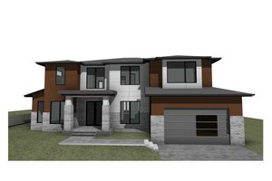 Contemporary Exterior - Front Elevation Plan #1066-198