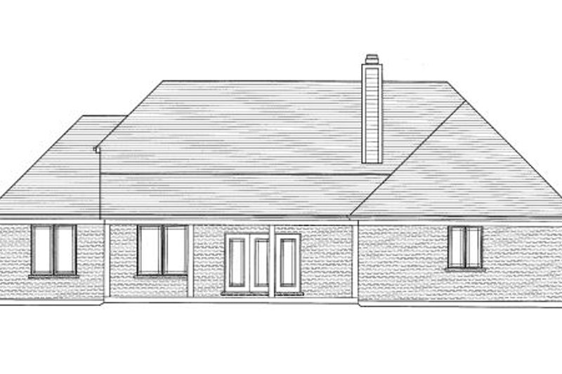 Architectural House Design - Exterior - Rear Elevation for Bungalow House Plan #46-433 - 3 bed, 2 bath