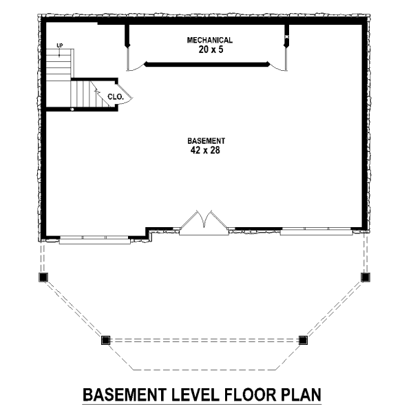 Bungalow Floor Plan - Lower Floor Plan #81-13871