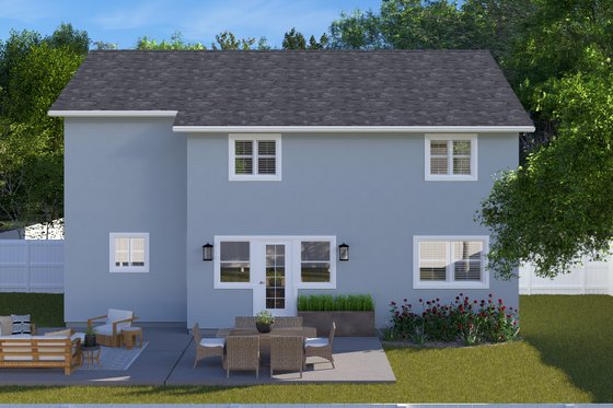 Exterior - Rear Elevation 1 for Craftsman House Plan #1060-263 - 4 bed, 2.5 bath