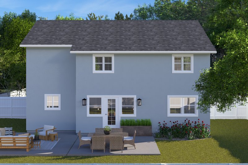 Home Plan - Exterior - Rear Elevation 1 for Craftsman House Plan #1060-263 - 4 bed, 2.5 bath