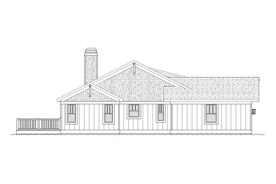 Exterior - Other Elevation 1 for Ranch House Plan #901-43 - 4 bed, 3 bath