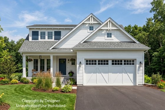 Exterior - Front Elevation 3 for Farmhouse House Plan #51-1527 - 3 bed, 2.5 bath