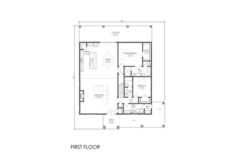 Dream House Plan - Floor Plan - Main Floor for Farmhouse House Plan #1119-13 - 5 bed, 4 bath