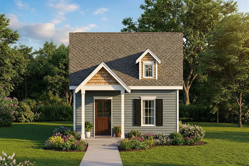 House Design - Cottage Exterior - Front Elevation Plan #22-593