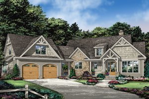 Ranch Exterior - Front Elevation Plan #929-1088
