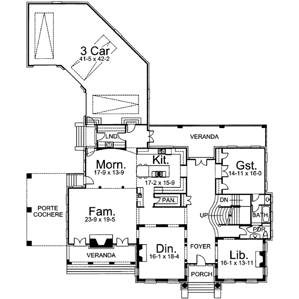 European Floor Plan - Main Floor Plan #119-190