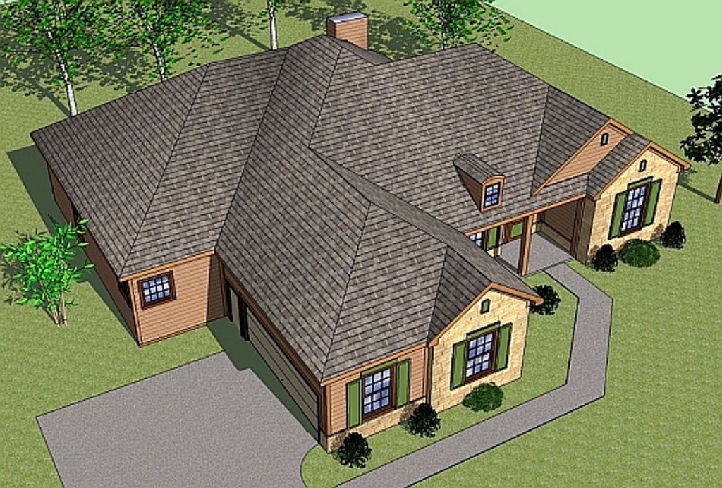 European Style House Plan - 3 Beds 2 Baths 1908 Sq/Ft Plan #459-1 ...