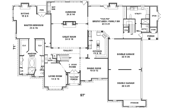 European Floor Plan - Main Floor Plan #81-412