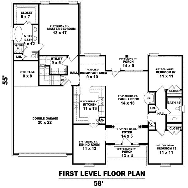 European Floor Plan - Main Floor Plan #81-1481