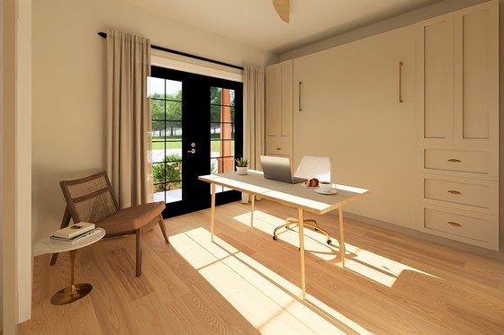 Interior - Bedroom 1 for Ranch House Plan #126-246 - 2 bed, 2 bath