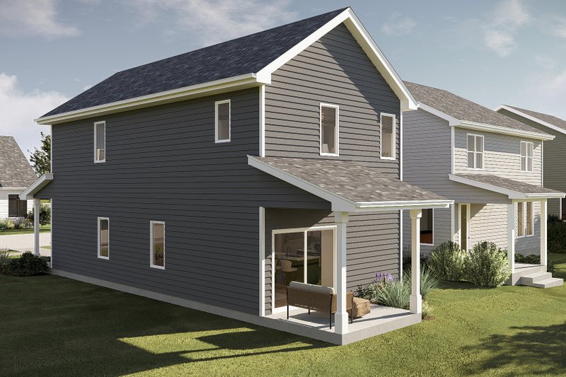 Dream House Plan - Exterior - Rear Elevation 1 for Traditional House Plan #455-671 - 3 bed, 2.5 bath