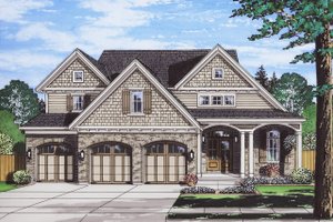 Traditional Exterior - Front Elevation Plan #46-877