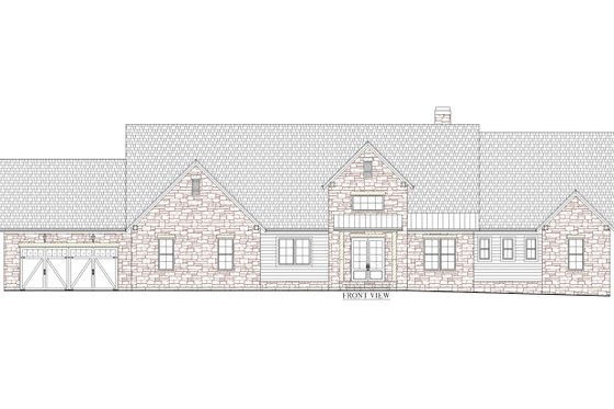Exterior - Front Elevation 3 for Farmhouse House Plan #437-139 - 4 bed, 5 bath