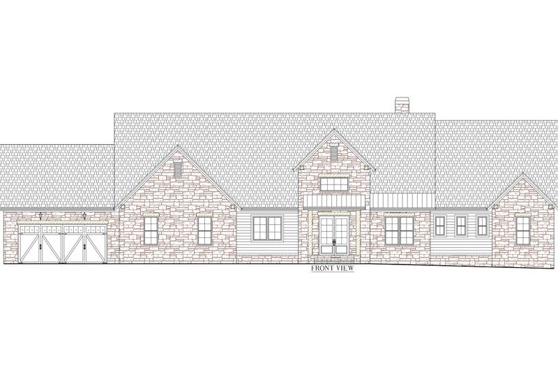 Home Plan - Exterior - Front Elevation 3 for Farmhouse House Plan #437-139 - 4 bed, 5 bath