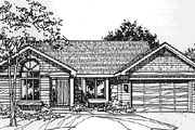 Country Style House Plan - 3 Beds 2 Baths 1283 Sq/Ft Plan #320-380 