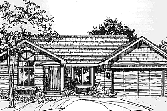 Exterior - Other Elevation for Country House Plan #320-380 - 3 bed, 2 bath