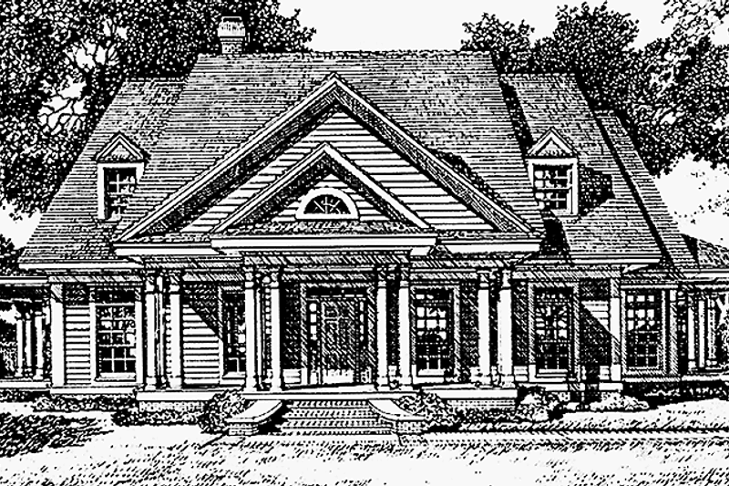 Dream House Plan - Classical Exterior - Front Elevation Plan #985-3