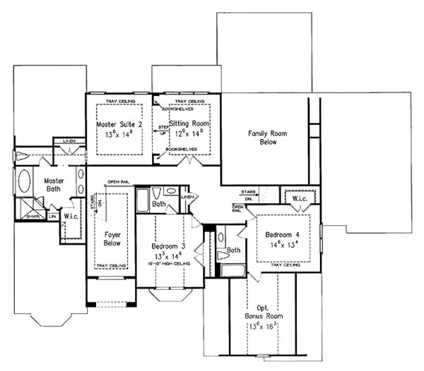 Dream House Plan - Country Floor Plan - Upper Floor Plan #927-286