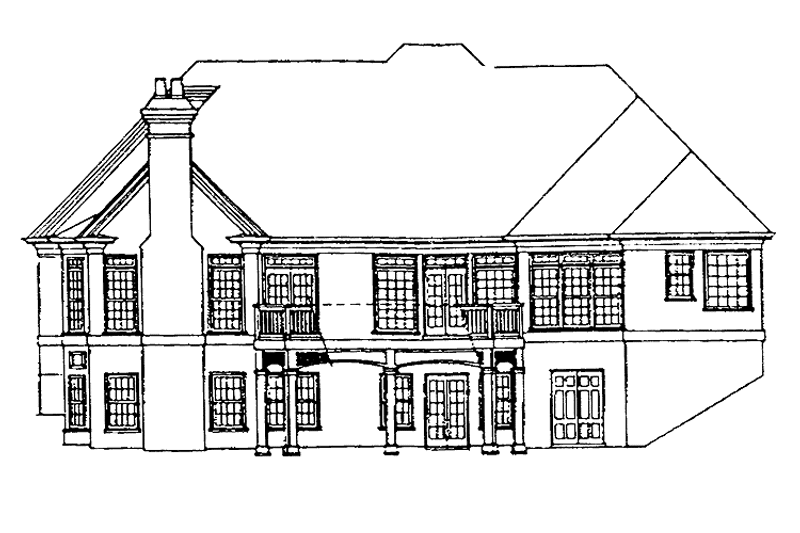 Home Plan - Exterior - Rear Elevation for Country House Plan #429-57 - 3 bed, 2.5 bath