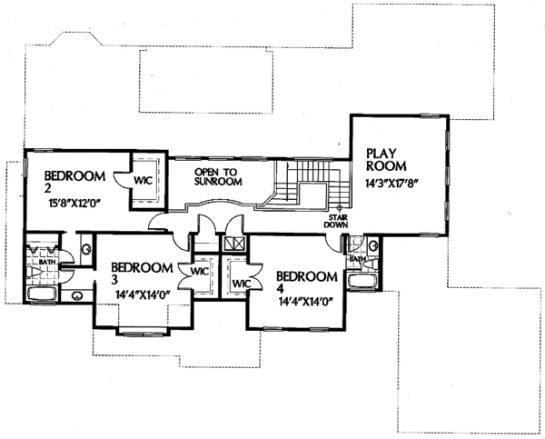 House Plan Design - European Floor Plan - Upper Floor Plan #999-5