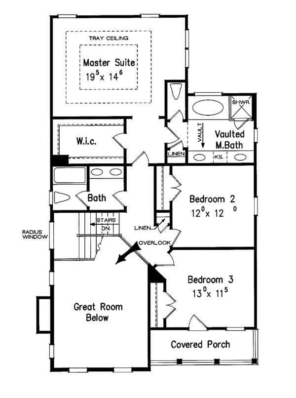 Dream House Plan - Country Floor Plan - Upper Floor Plan #927-664